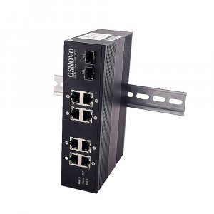 SW-70802/I - Промышленный коммутатор OSNOVO Gigabit Ethernet на 10 портов. Порты: 8 x GE (10/100/1000Base-T) + 2 x GE SFP (1000Base-X). Вход для резервного питания. Встроенная грозозащита. Питание DC9-36V(макс. 9W). БП в комплект НЕ входит