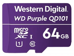 WDD064G1P0C Карта памяти microSDXC WD Purple SC QD101 Ultra Endurance 64 ГБ, Class 10, UHS-1, б/у - 1 месяц гарантия